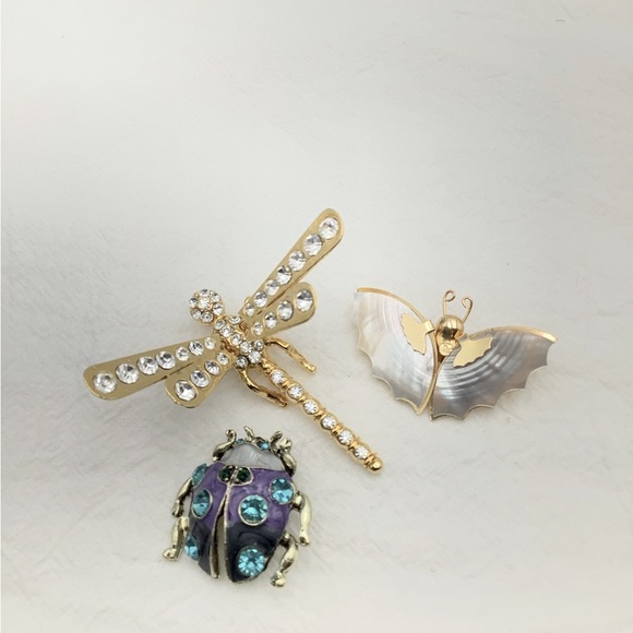 Bug Butterfly and Dragonfly Brooches - Picture 2 of 3